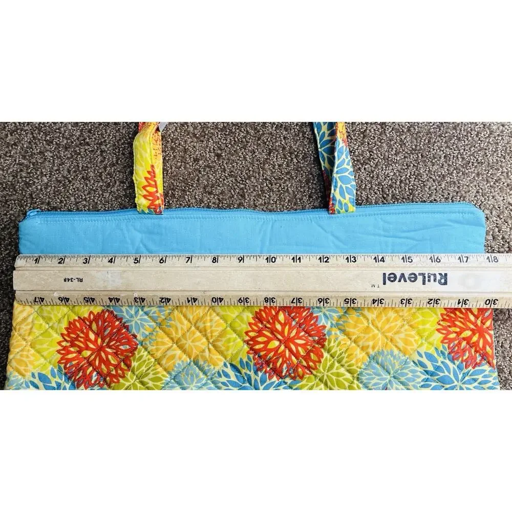 NWT Gregg Gift Co Ins. Quilted Mums Tote Bag NWT Zip Top + Wristlet Coin Purse